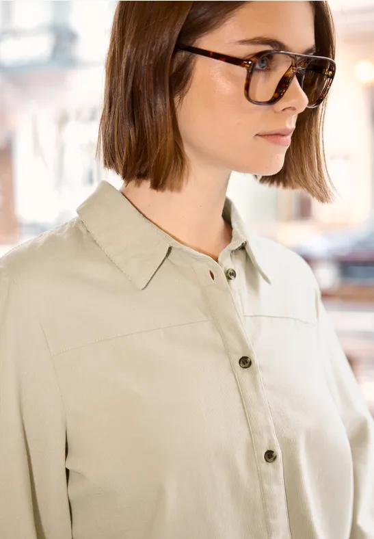 Hemdbluse stone sand