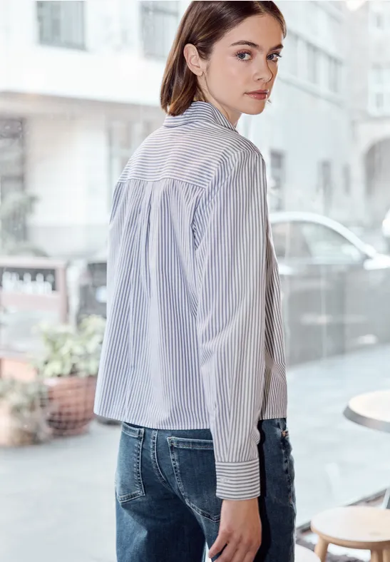 Gestreifte Hemdbluse original blue