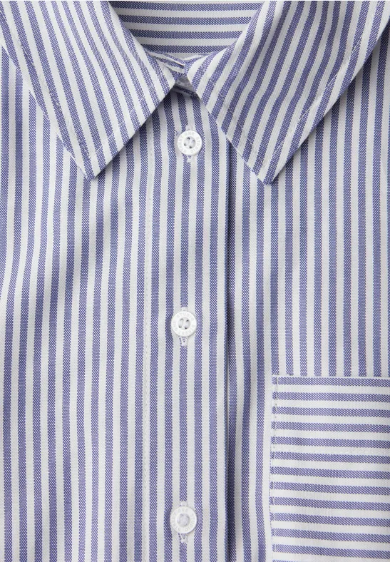 Gestreifte Hemdbluse original blue