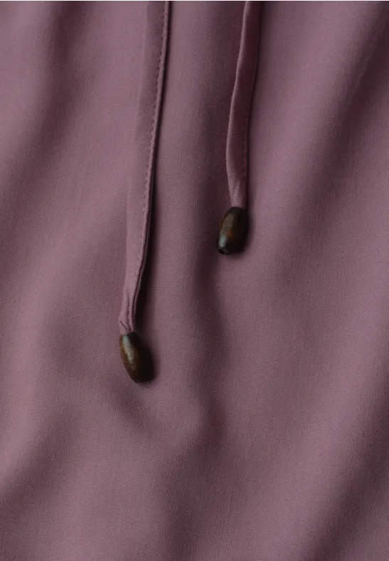 Blouse met losse schouders en gespleten hals hazy rose