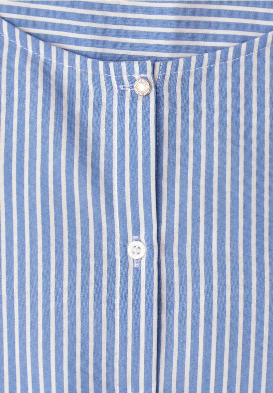 3/4-Arm Bluse in Seersuckerqualität original blue