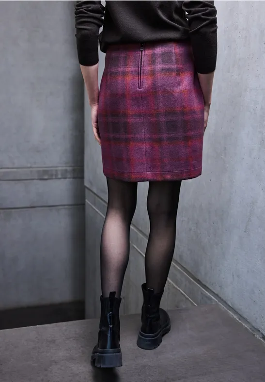 Karo-Rock in Wickel-Optik royal plum