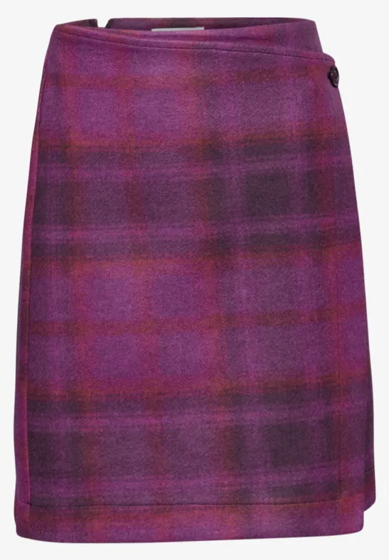 Karo-Rock in Wickel-Optik royal plum