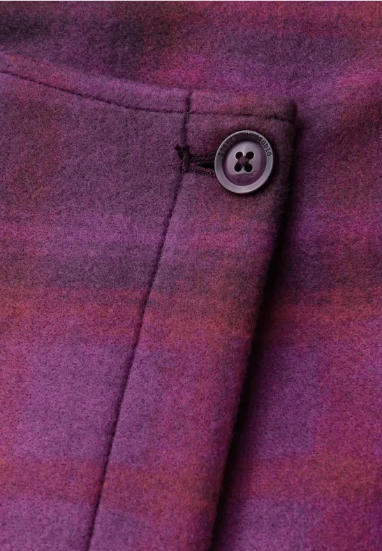 Karo-Rock in Wickel-Optik royal plum