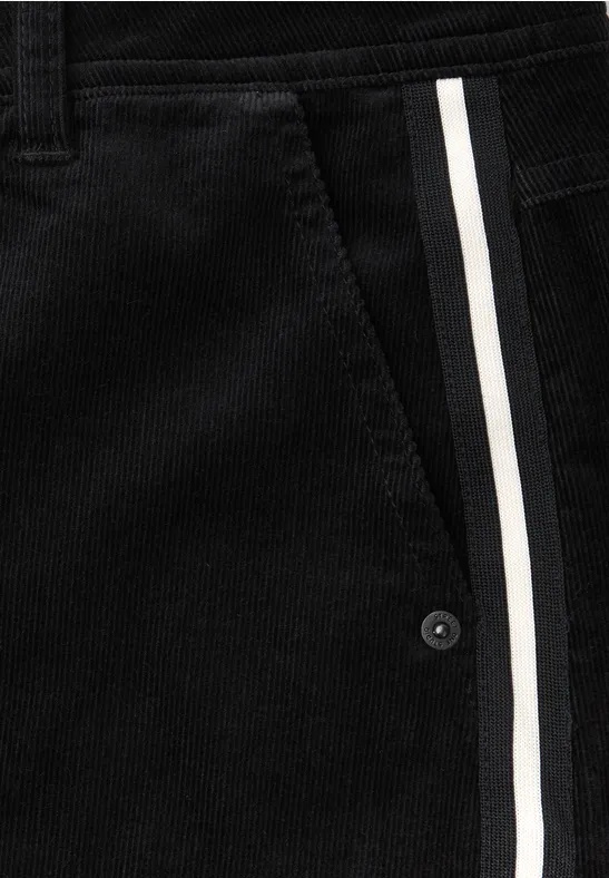 Cord-Rock mit Gallonstreifen Black