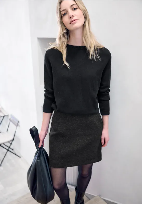 Rock in Wolloptik anthracite melange