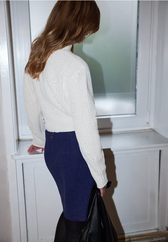 Rock in Wolloptik zenith blue mel.