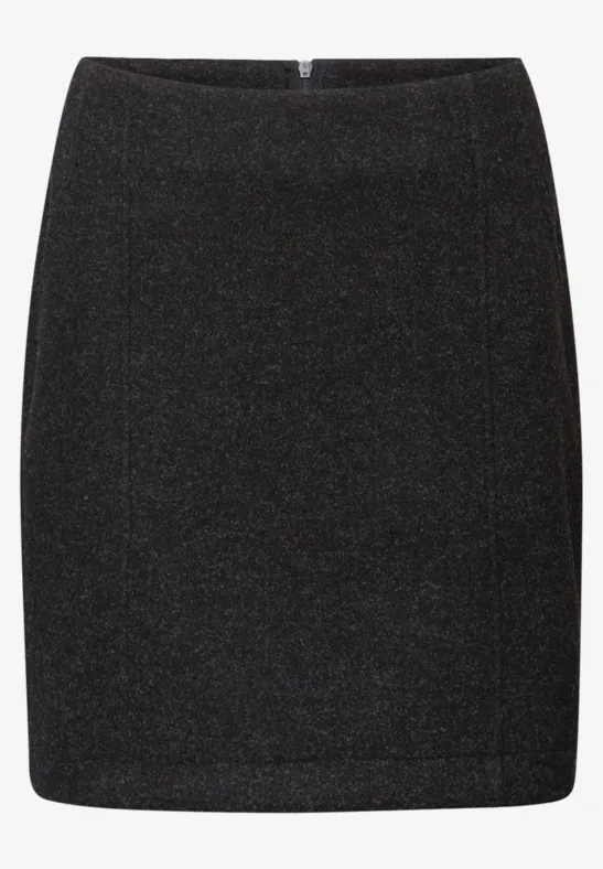Wełniana spódnica anthracite melange