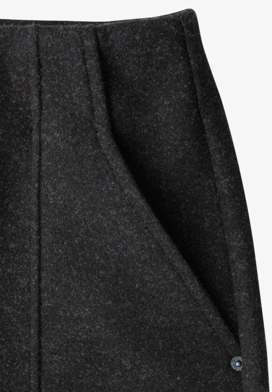 Wełniana spódnica anthracite melange