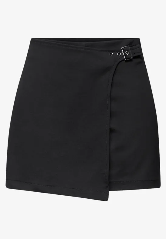 Skort in Wickeloptik Black
