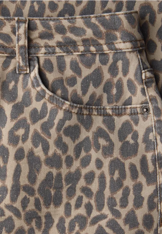 Midi-Rock leo printed wash