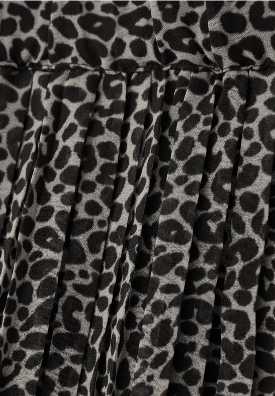 Gedessineerde rok buffed beige