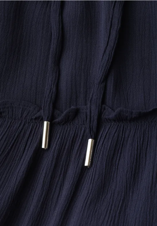 Knielange rok met volants en zakken midnight muse