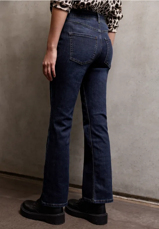 Bootcut Jeans Dark Blue Clean Wash