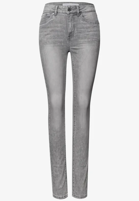 Skinny Fit Jeans Light Grey Random