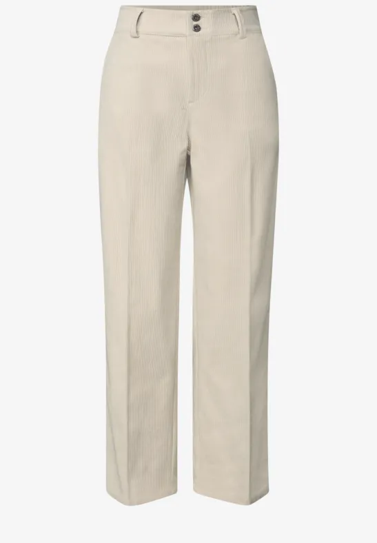 Straight Leg Cordhose morn beige