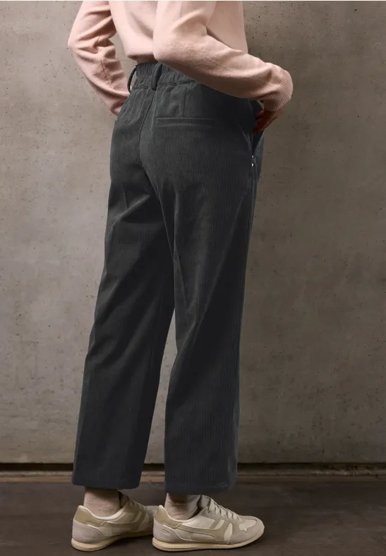 Straight Leg Cordhose shore grey