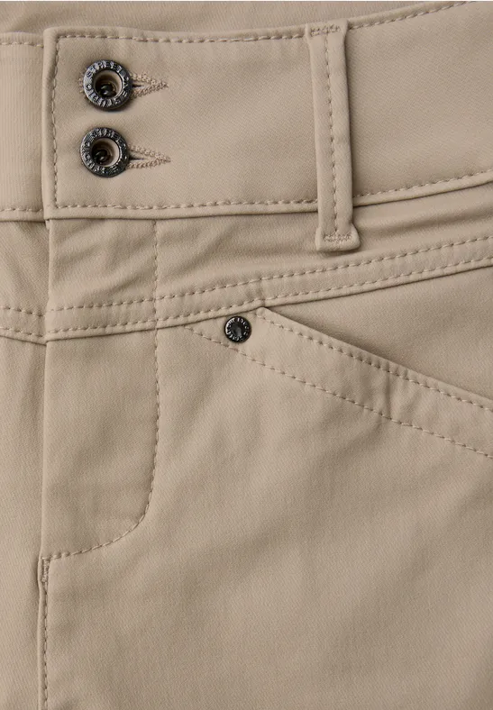 Coated Slim Fit Hose dark morn beige