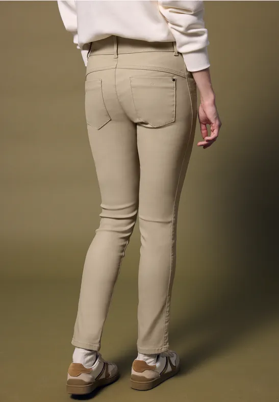 Pantalon Coated Slim Fit dark morn beige