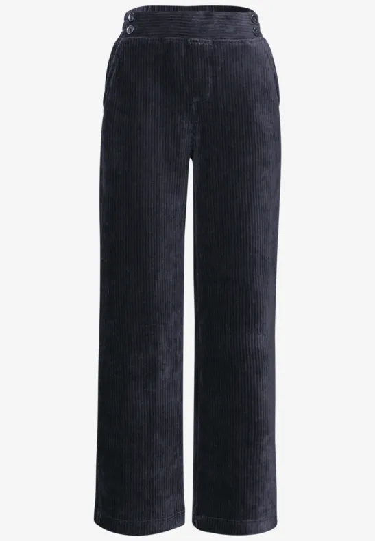 Straight Leg Cordhose ink blue night