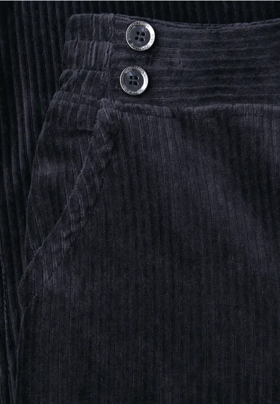 Straight Leg Cordhose ink blue night