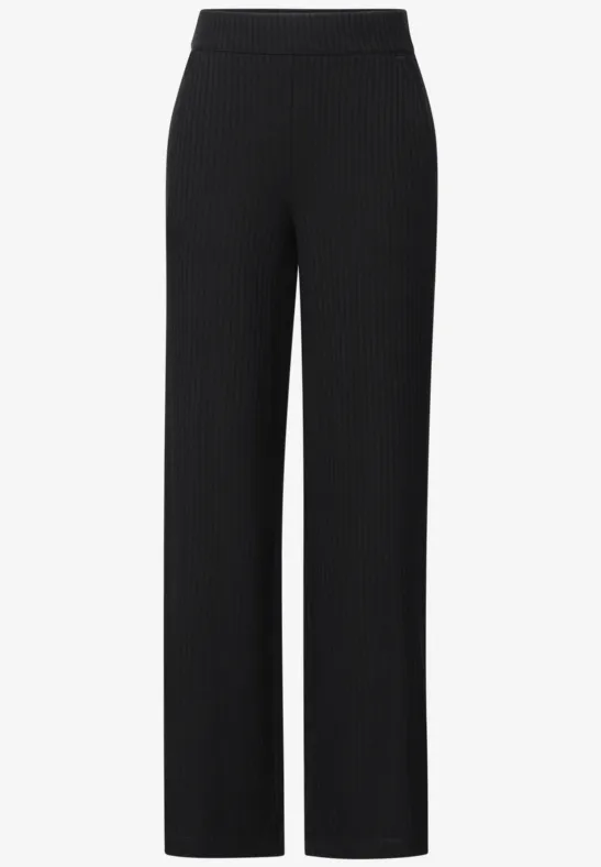 Jersey-Hose mit Schlitzen Black