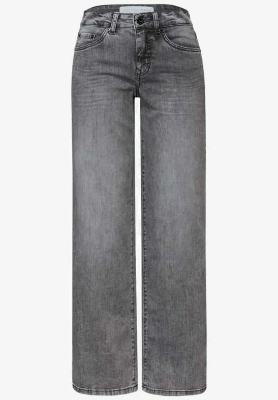 Wide Leg Jeans black washed