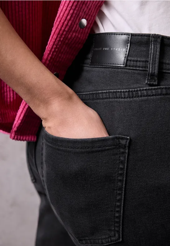 Bootcut jeans soft black washed