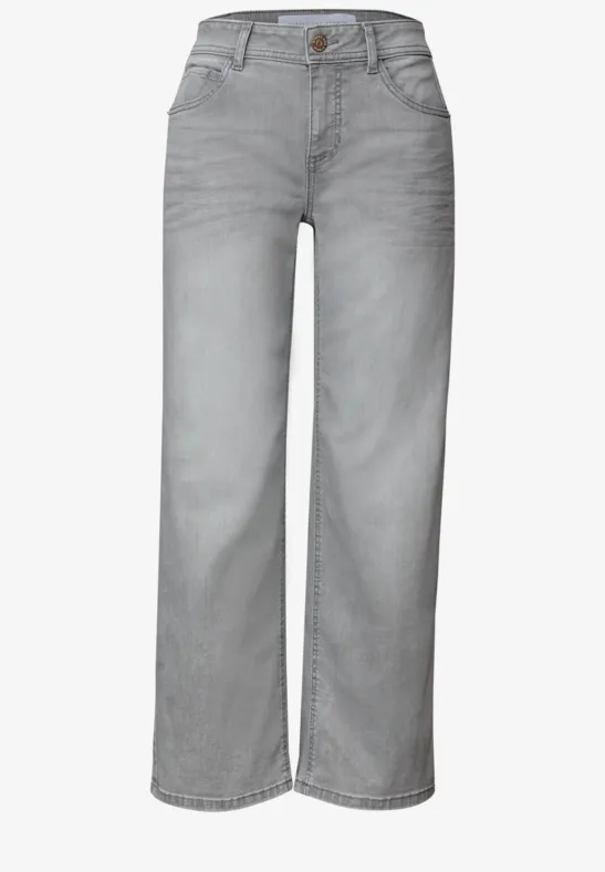 Wide Leg Jeans light grey random washed