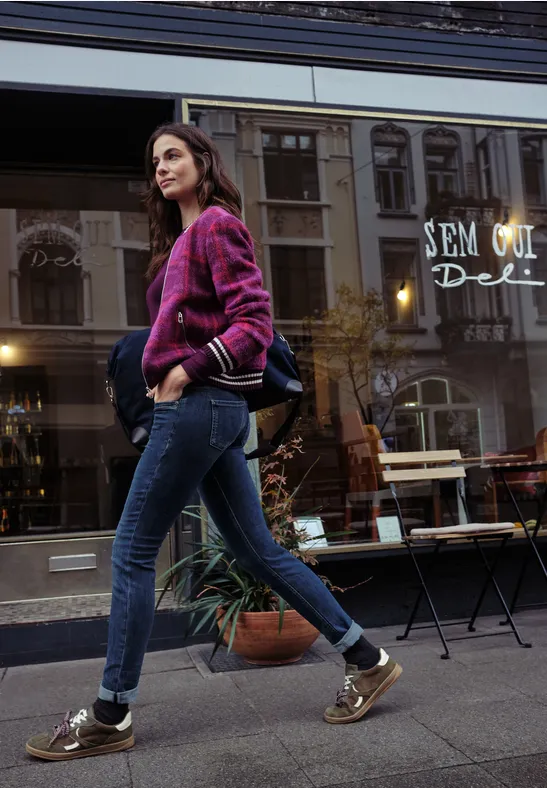 Casual Fit Jeans Dark Indigo Blue washed
