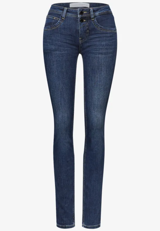 Casual Fit Jeans Dark Indigo Blue washed