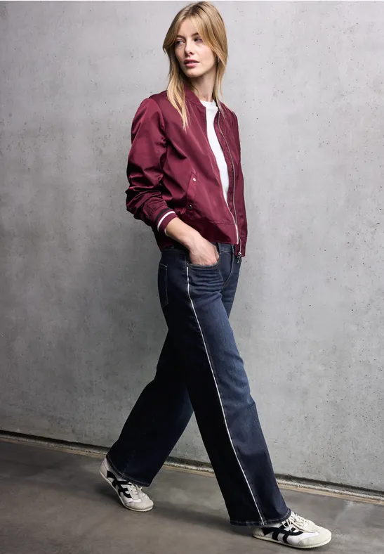 Wide Leg Jeans Dark blue washed