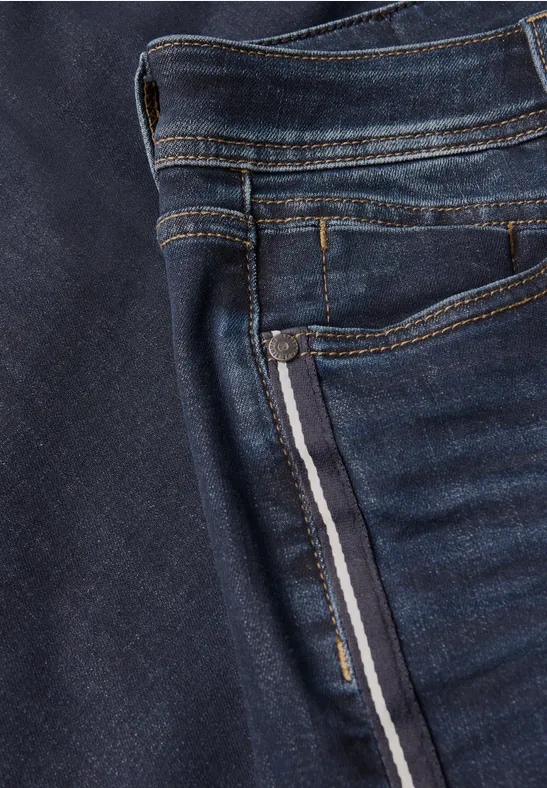 Wide Leg Jeans Dark blue washed