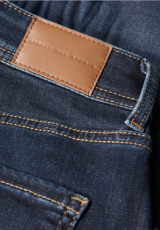 Wide Leg Jeans Dark blue washed