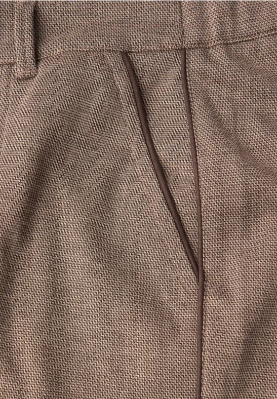 Pantalon Straight Legs Melange sandstone beige mel.