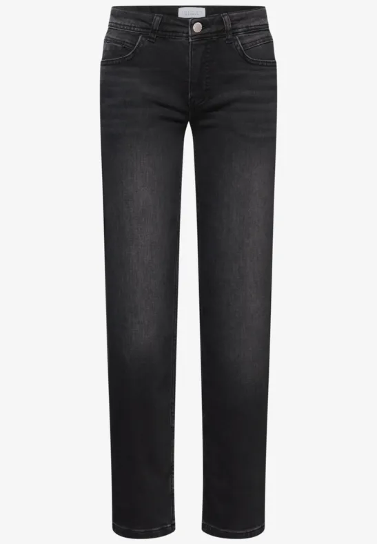 Straight Leg Jeans Black Washed