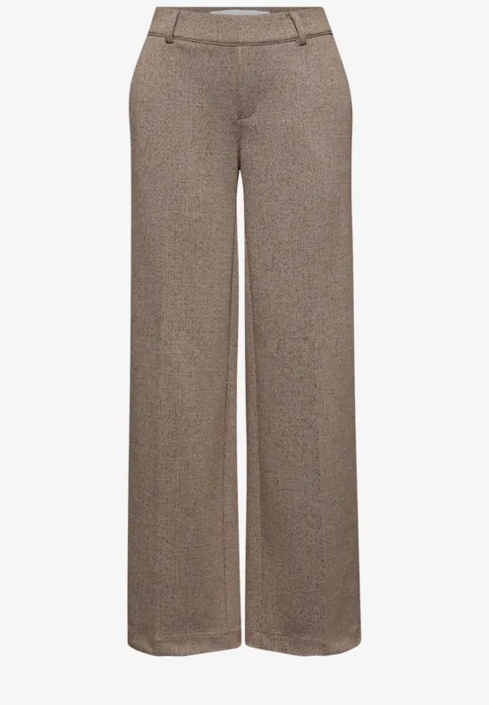 Wide Leg Melange Hose rustic brown mel.