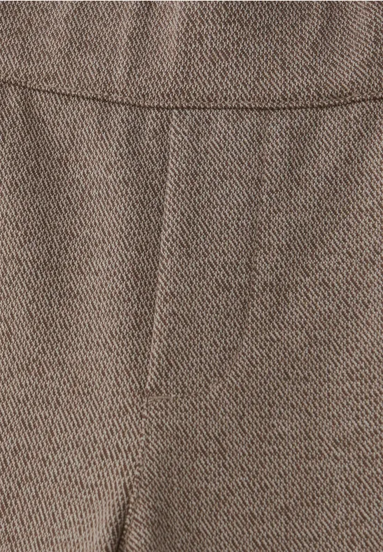 Wide Leg Melange Hose rustic brown mel.