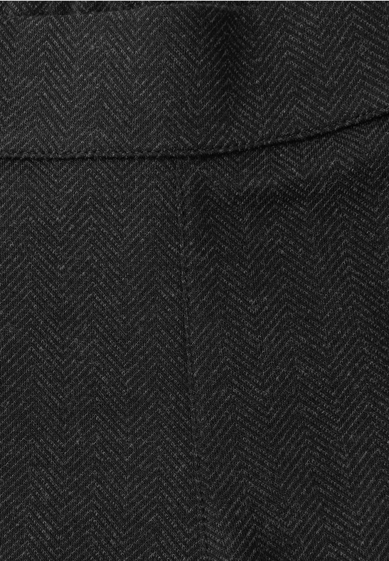 Herringbone Wide Leg Hose Black