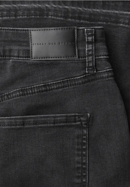 Wide Leg Jeans Black soft wash