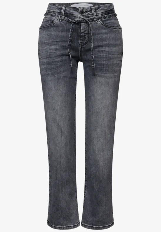 Straight Leg Jeans Grey Washed