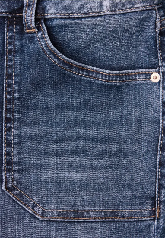 Slim Leg Jeans Medium Blue Washed