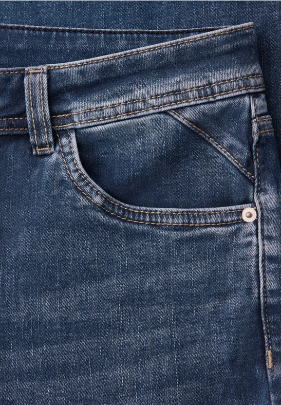 Wide Leg Jeans Medium Blue Soft washed