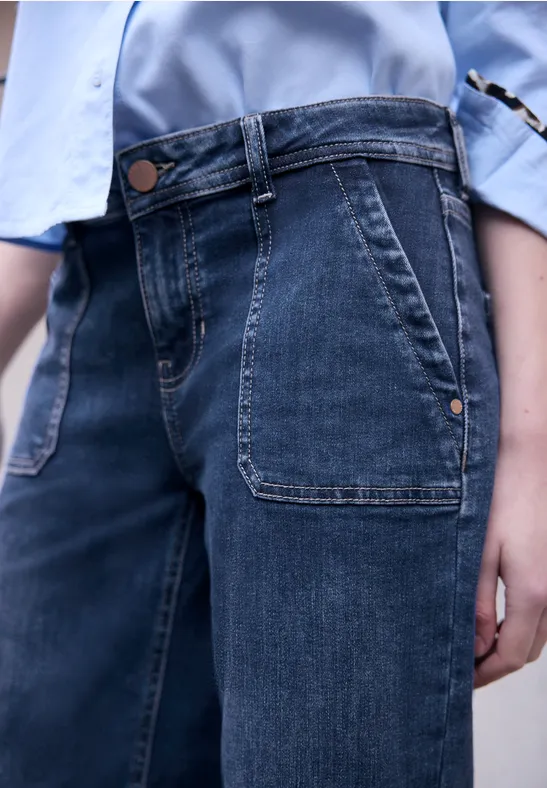 Straight Legs jeans Medium Blue Washed