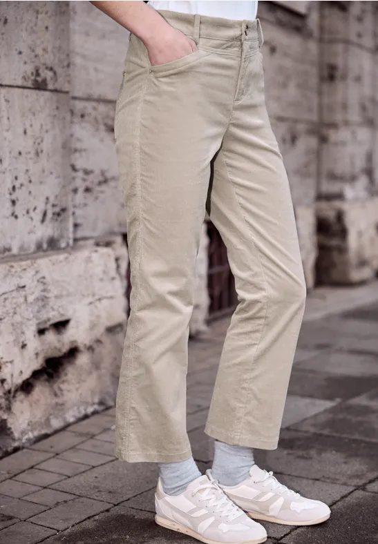 Broek met flared pijpen tilled sand