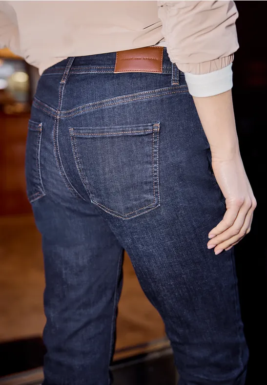 Slim Leg Jeans Dark blue washed