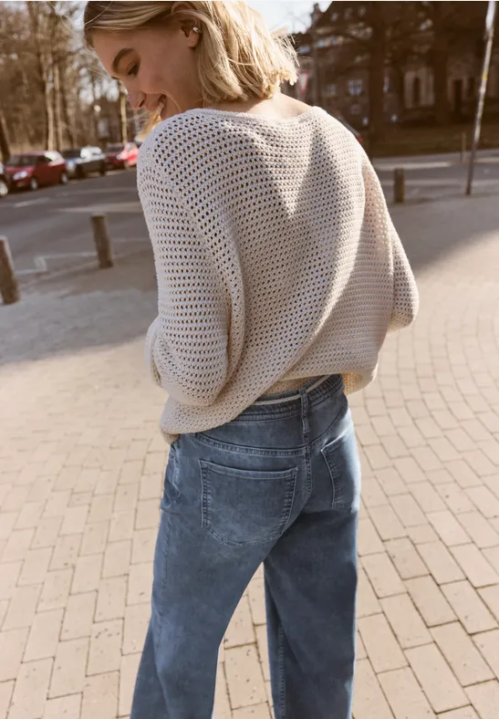 Mid Waist Wide Legs jeans in Loose Fit light blue wash