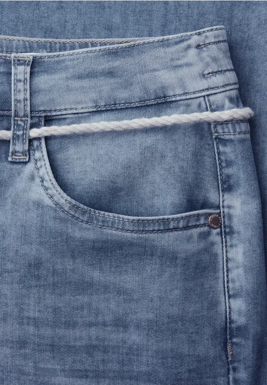 Mid Waist Wide Legs jeans in Loose Fit light blue wash