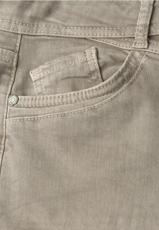 High Waist Kick Flare Hose im Slim Fit dark stone sand