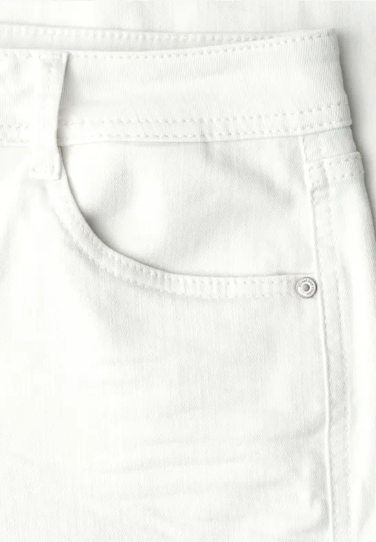 Pantalon Mid Waist à jambes larges, coupe décontractée off white